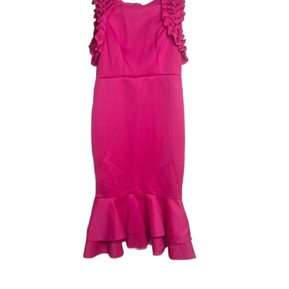 Hot pink ruffle dress - Picture 3 of 3